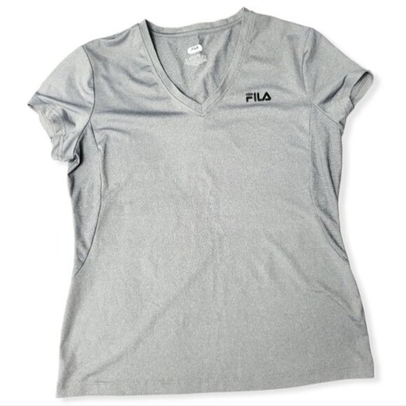 Fila Tops - Fila Top Performance V-neck Short Sleeve Size Large